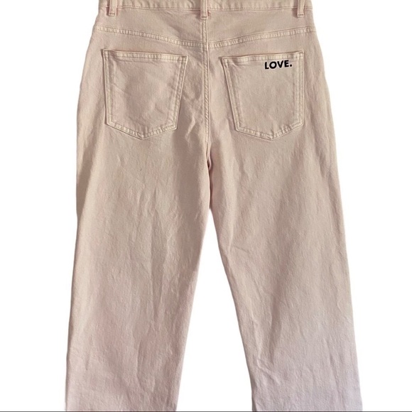 NWT Rebecca Minkoff Pink Dominica Cropped Straight Leg High Rise Jeans Size 28 - Picture 14 of 15